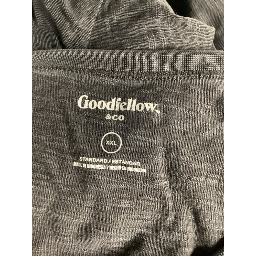 GOODFELLOW Men's (Size XXL) Short Sleeve 1/4 Button T-Shirt‎ 100% Cotton 31Q - Picture 3 of 4